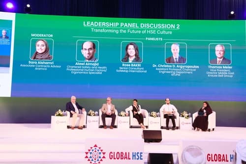 Leadership panel discussion 2. Transforming the Future of HSE Culture. 9th Global HSE – International Conference & Exhibition on Health, Safety & Environment, Bahrain, May 19-22, 2025.