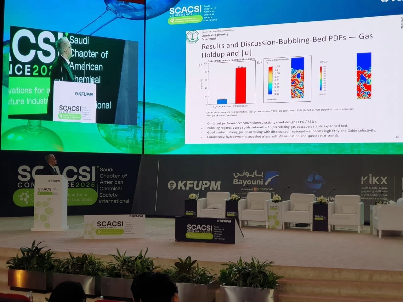 Dr. Christos D. Argyropoulos attended and presented at the Saudi Chapter of the American Chemical Society International Conference, held from November 11–13, 2025, at KFUPM, Dhahran, Saudi Arabia. - Left